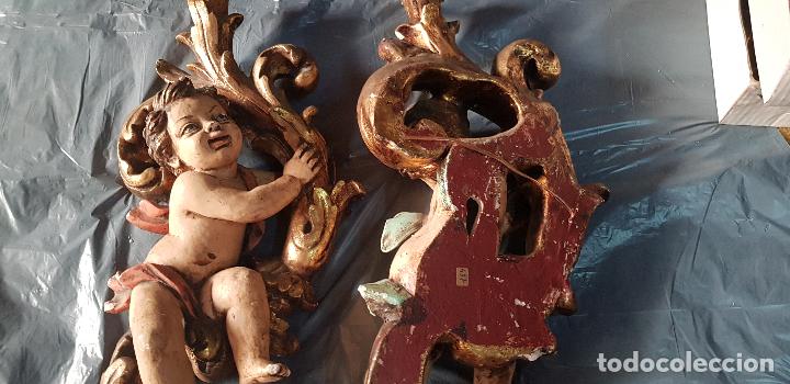 Antig&uuml;edades: DOS ANGELES PORTA VELAS - Foto 3