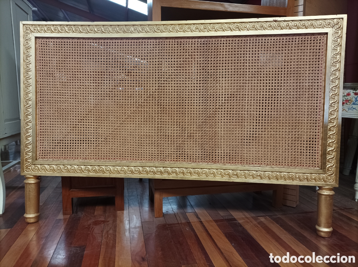 Antig&uuml;edades: Cabecero teca y ratan - Foto 1