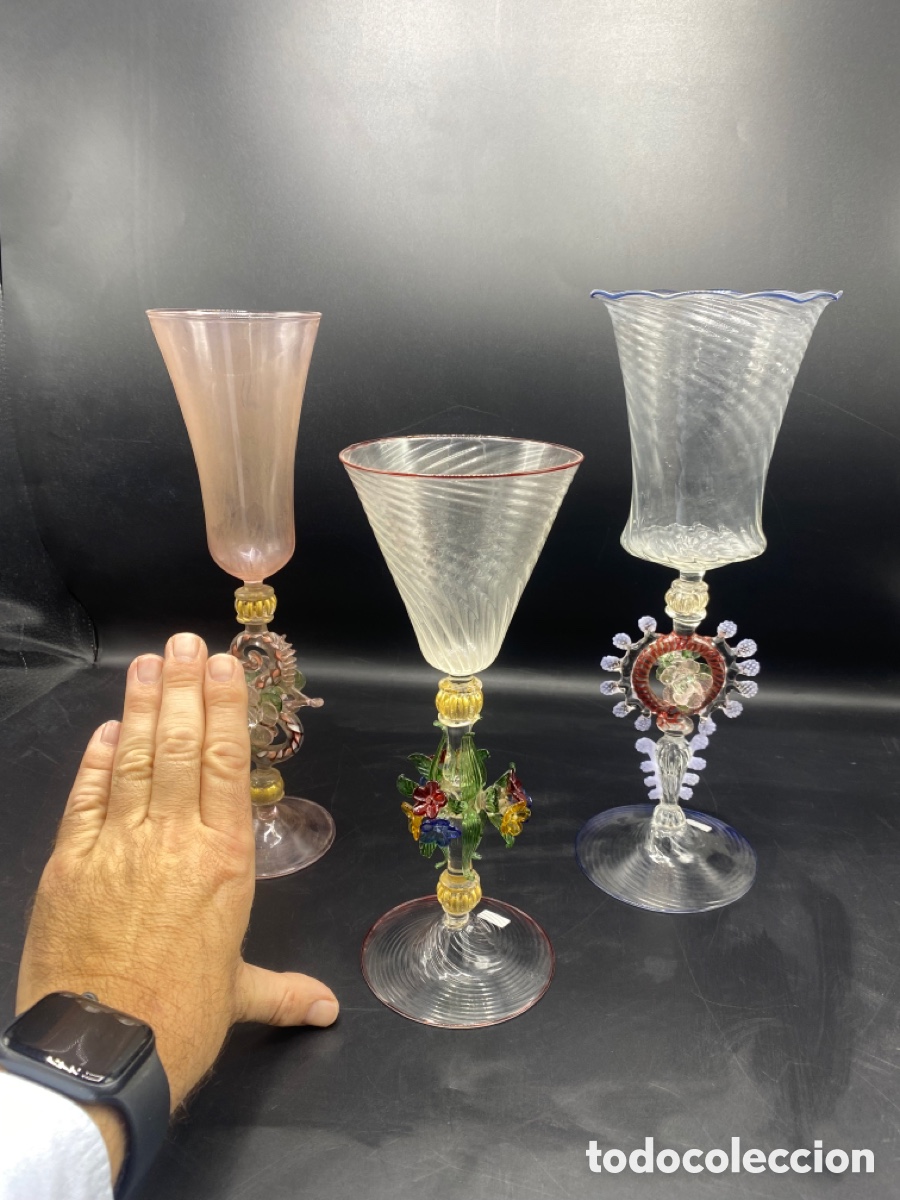 Antig&uuml;edades: Copas de cristal Veneciano - Foto 7
