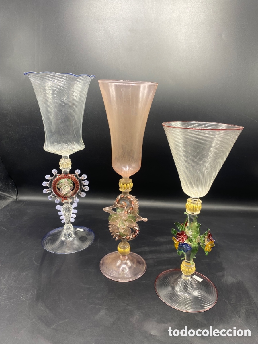 Antig&uuml;edades: Copas de cristal Veneciano - Foto 9