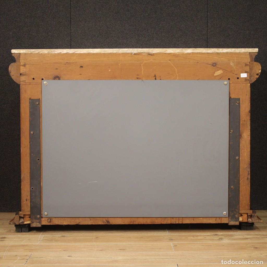 Antig&uuml;edades: Gran consola con incrustaciones del siglo XIX. - Foto 11