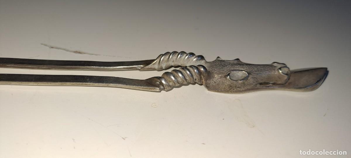 Antig&uuml;edades: Abrecartas de plata con forma de cabeza de venado - Foto 4