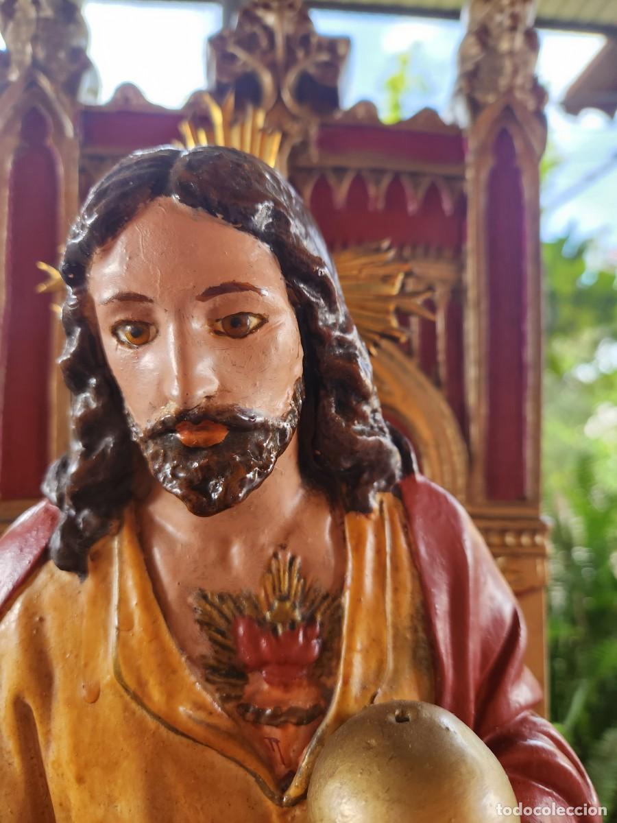 Antig&uuml;edades: Espectacular Sagrado coraz&oacute;n de Jes&uacute;s - Foto 5