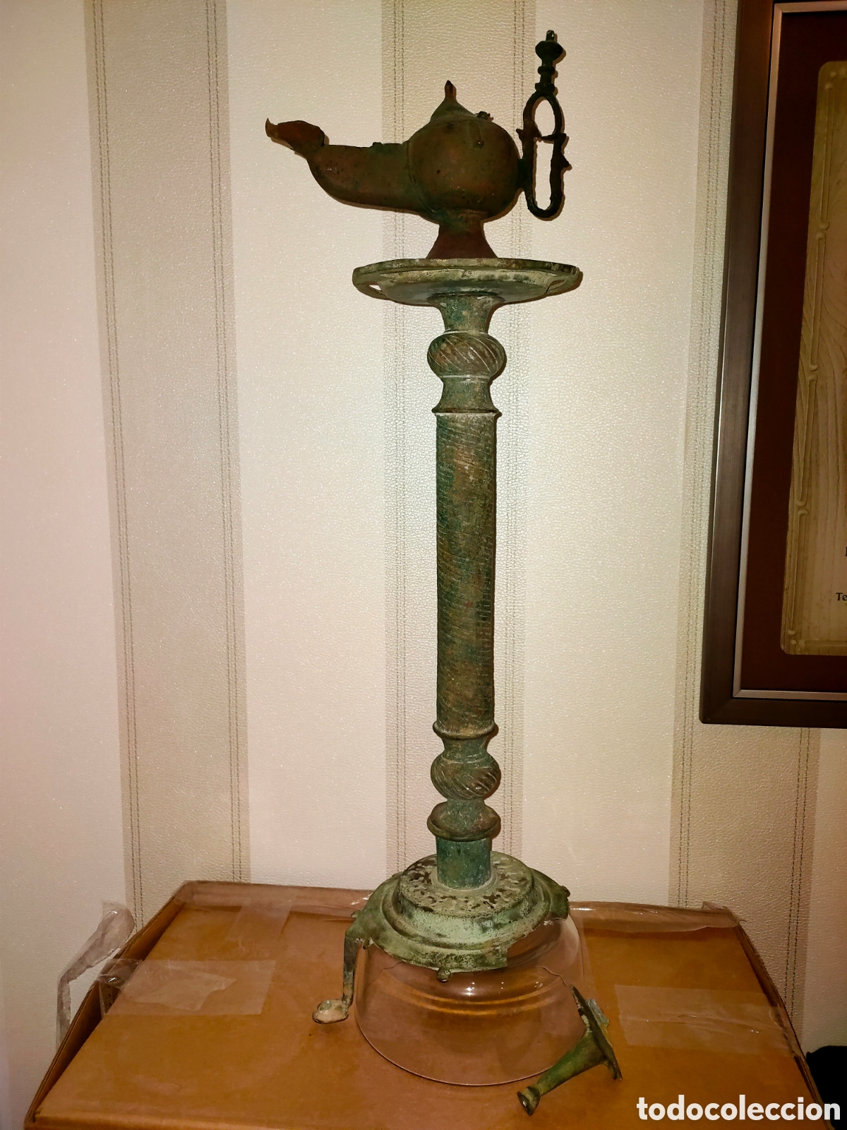 Antig&uuml;edades: Lampara aceite persa S XII - Foto 1