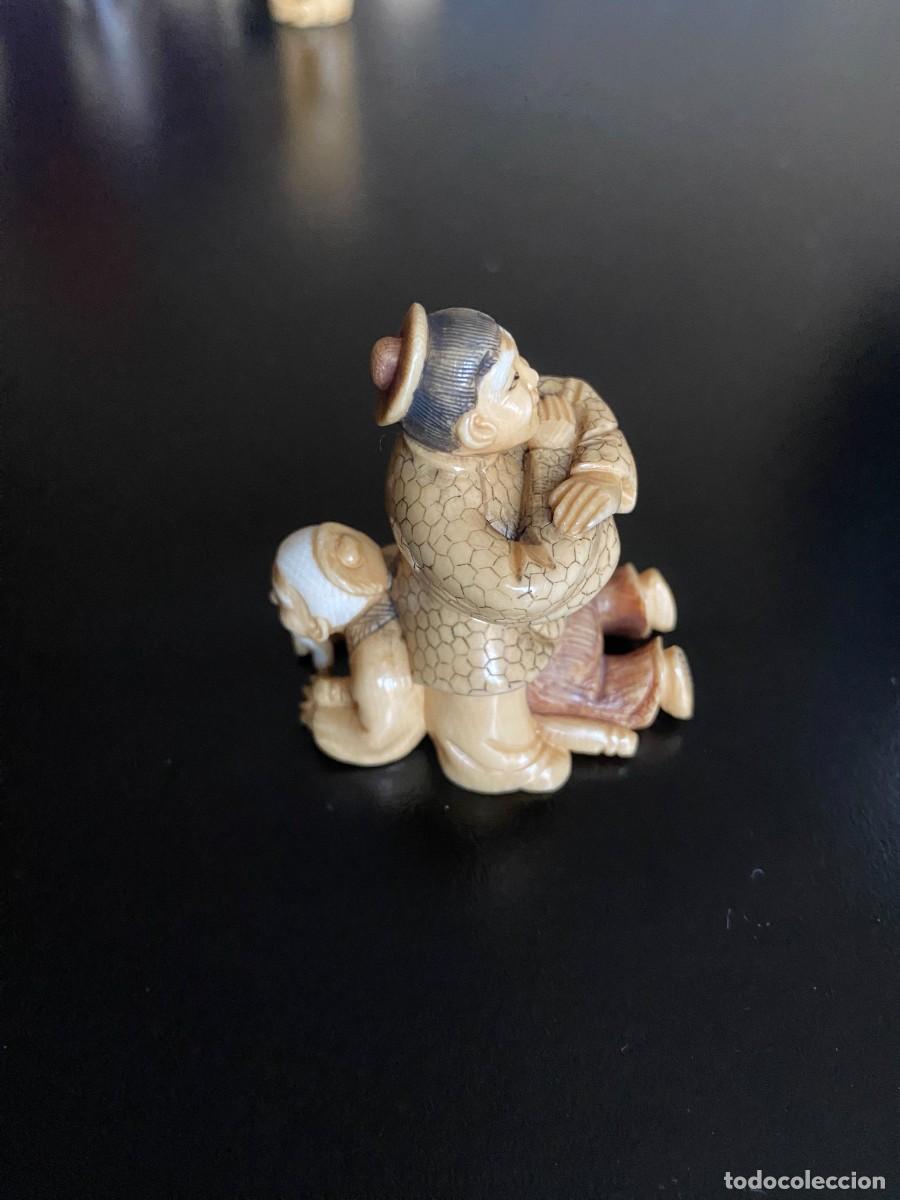 Antig&uuml;edades: RARO NETSUKE S.XIX FIRMADO - Foto 1