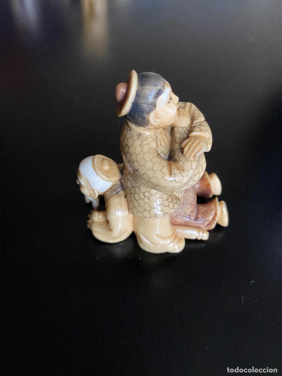 Antig&uuml;edades: RARO NETSUKE S.XIX FIRMADO - Foto 2