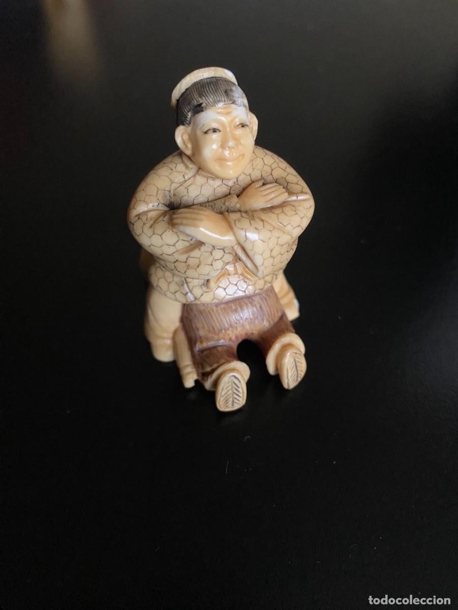 Antig&uuml;edades: RARO NETSUKE S.XIX FIRMADO - Foto 3