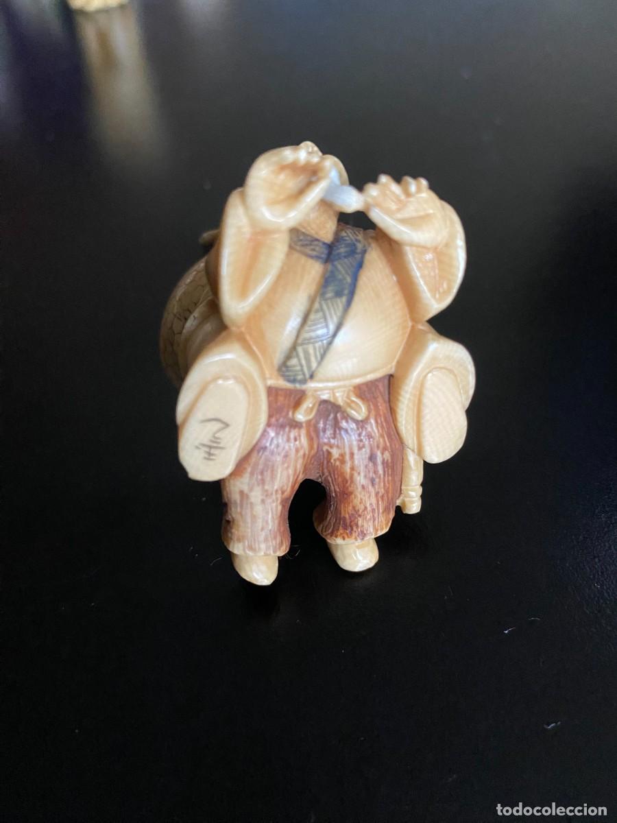 Antig&uuml;edades: RARO NETSUKE S.XIX FIRMADO - Foto 5