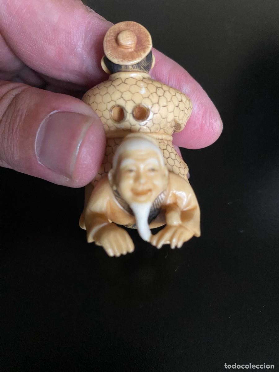 Antig&uuml;edades: RARO NETSUKE S.XIX FIRMADO - Foto 8
