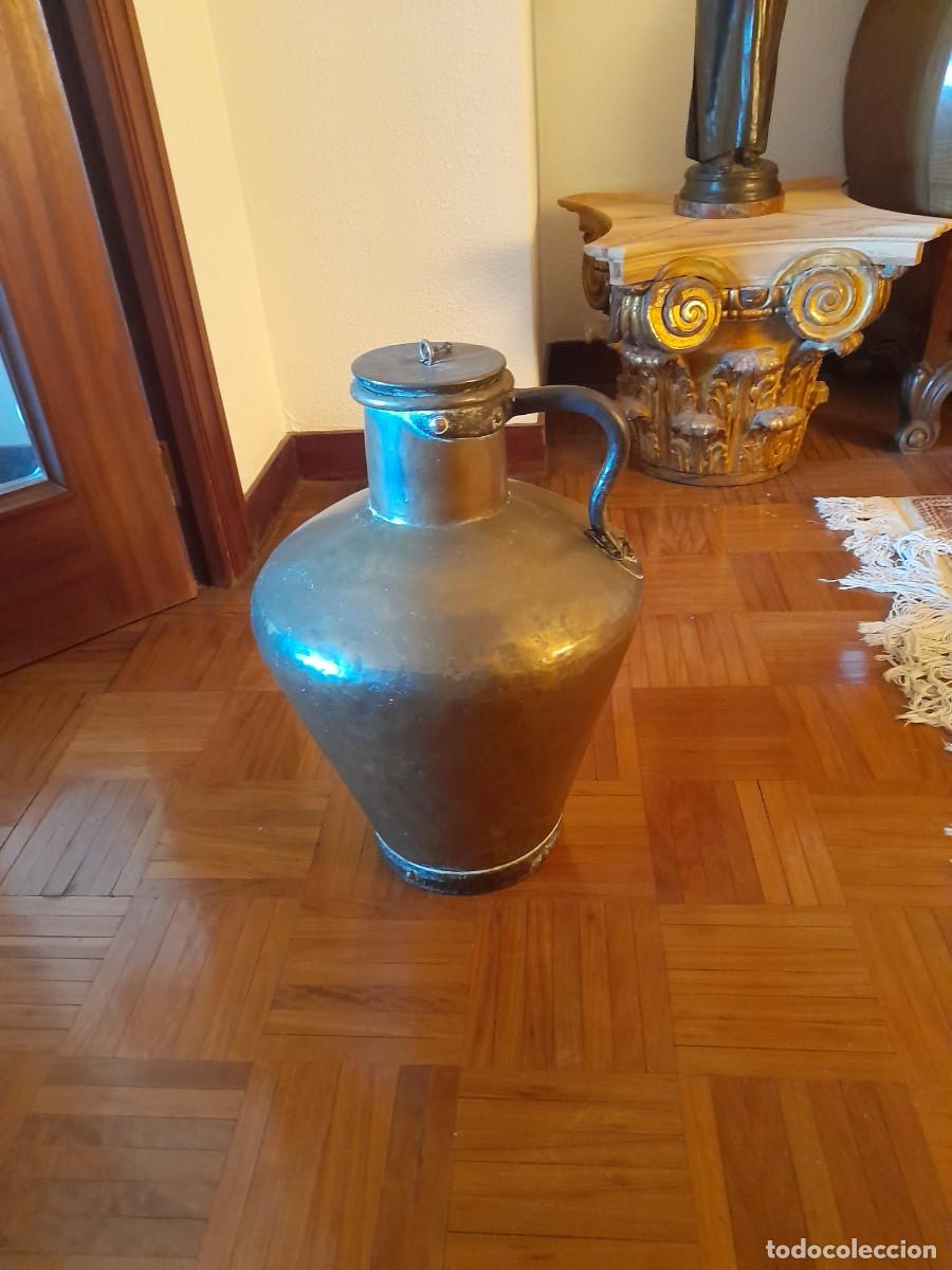 Antig&uuml;edades: C&aacute;ntaro de cobre Siglo XIX - Foto 1