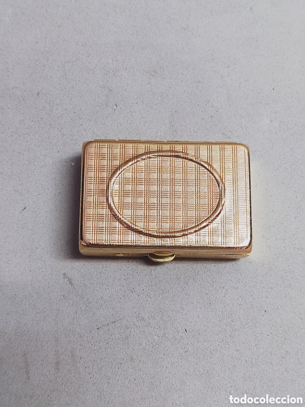 Antig&uuml;edades: CAJA CAJITA RECTANGULAR EN METAL DORADO. - Foto 2