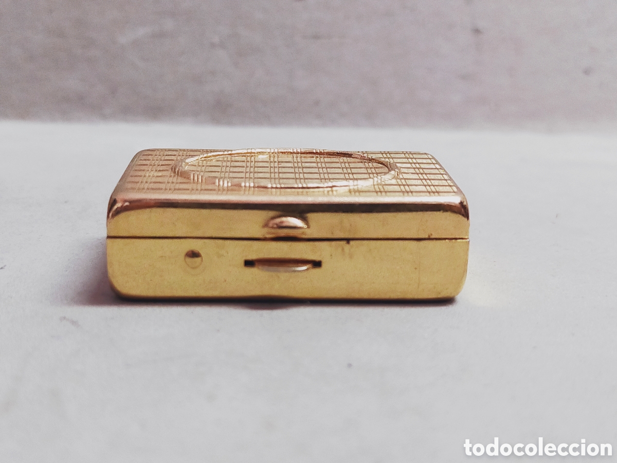 Antig&uuml;edades: CAJA CAJITA RECTANGULAR EN METAL DORADO. - Foto 3