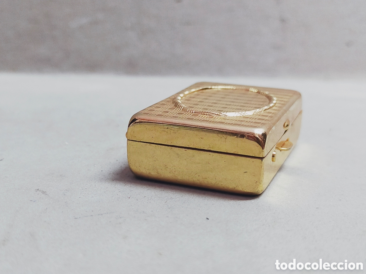 Antig&uuml;edades: CAJA CAJITA RECTANGULAR EN METAL DORADO. - Foto 4