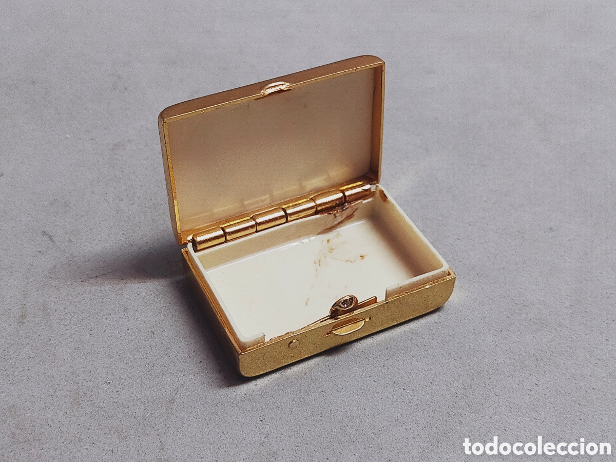 Antig&uuml;edades: CAJA CAJITA RECTANGULAR EN METAL DORADO. - Foto 6