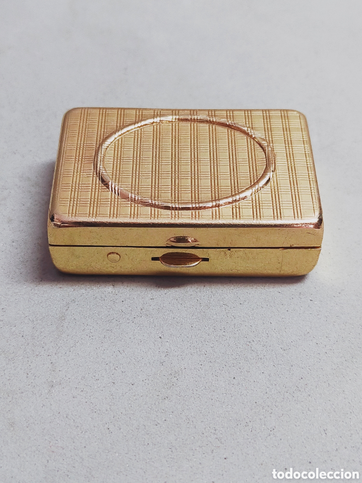 Antig&uuml;edades: CAJA CAJITA RECTANGULAR EN METAL DORADO. - Foto 7
