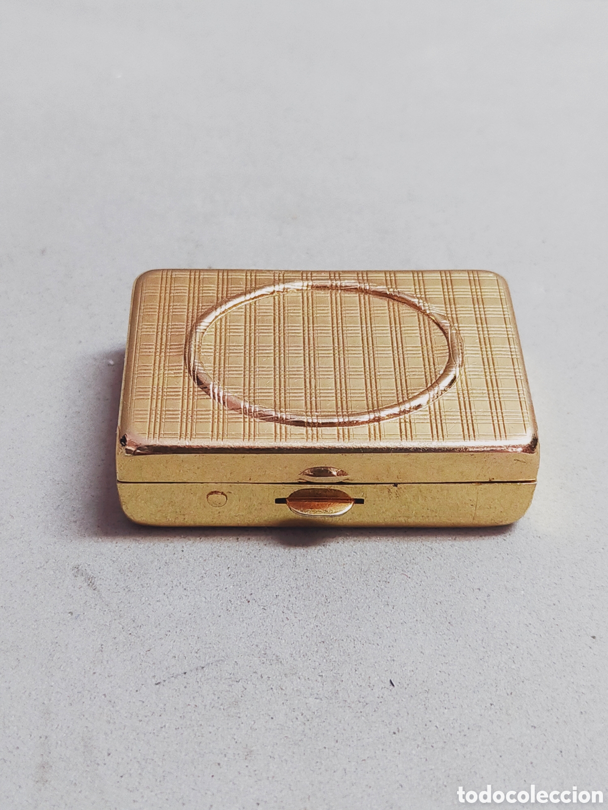 Antig&uuml;edades: CAJA CAJITA RECTANGULAR EN METAL DORADO. - Foto 1