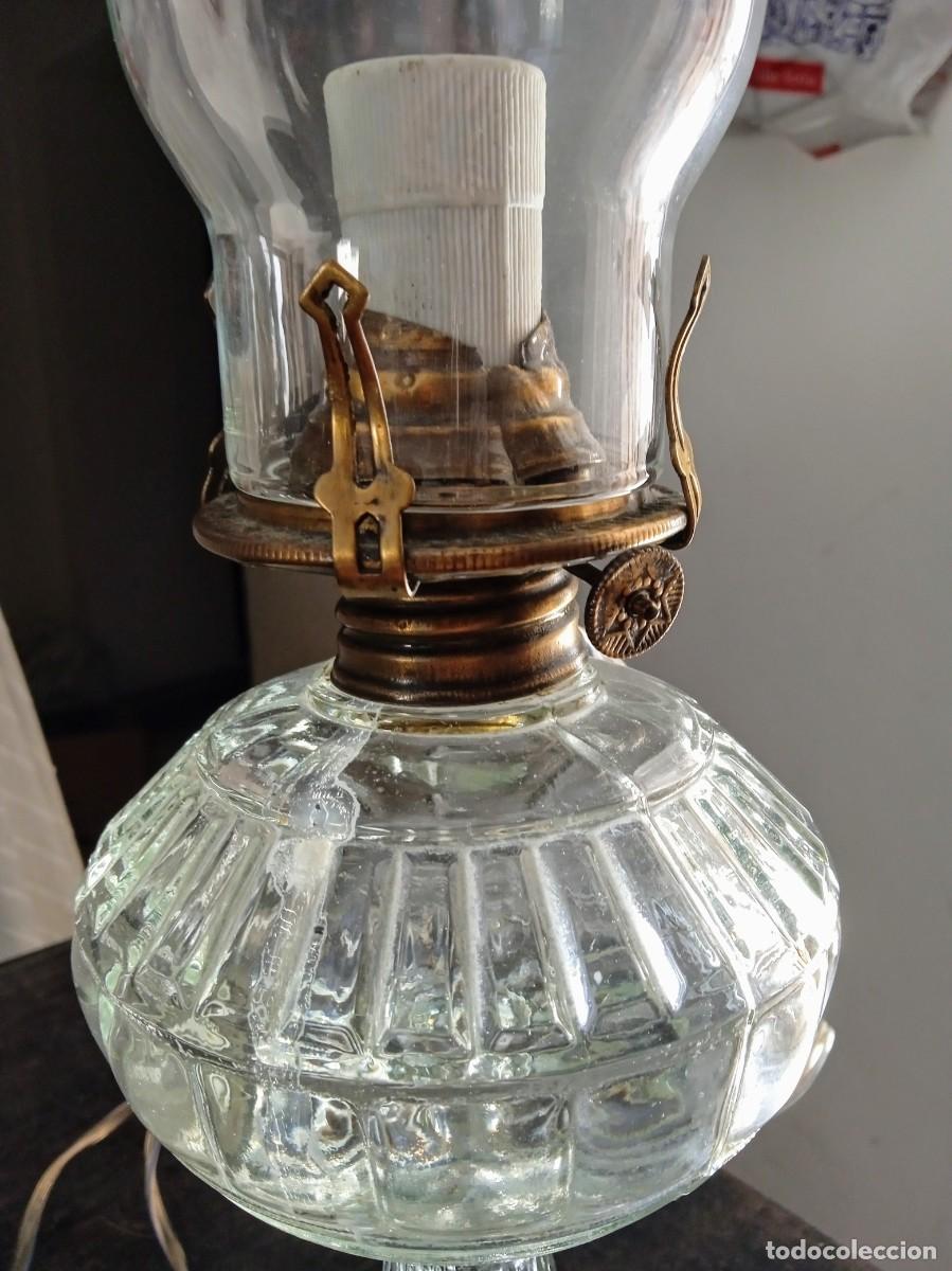 Antig&uuml;edades: L&aacute;mpara Quinqu&eacute; de cristal - Foto 2