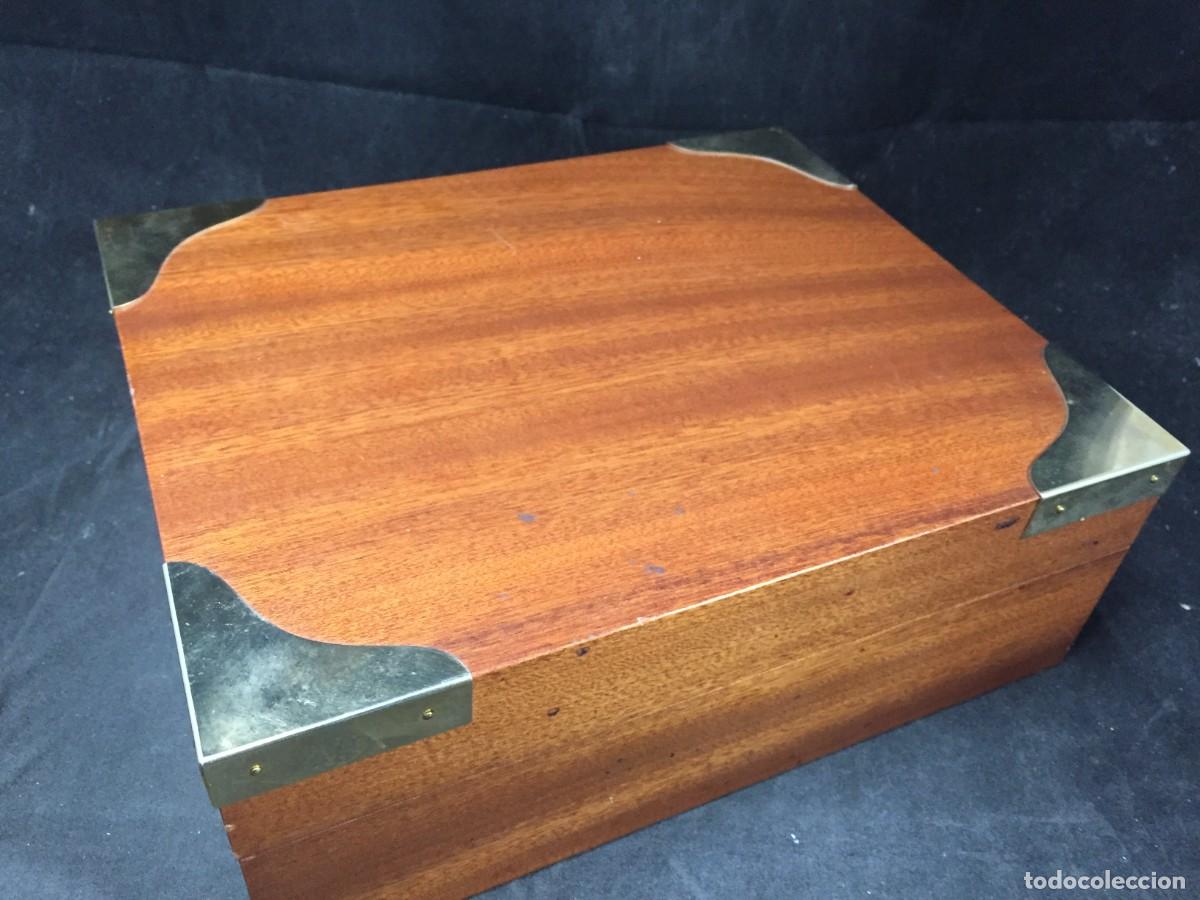 caja humidor de puros en madera de cedro y lató - Compra venta en  todocoleccion