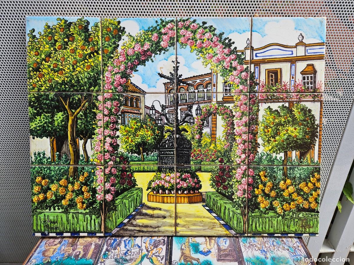Antig&uuml;edades: Retablo ceramico azulejos pintura - Foto 1