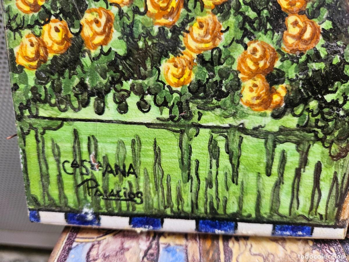 Antig&uuml;edades: Retablo ceramico azulejos pintura - Foto 2