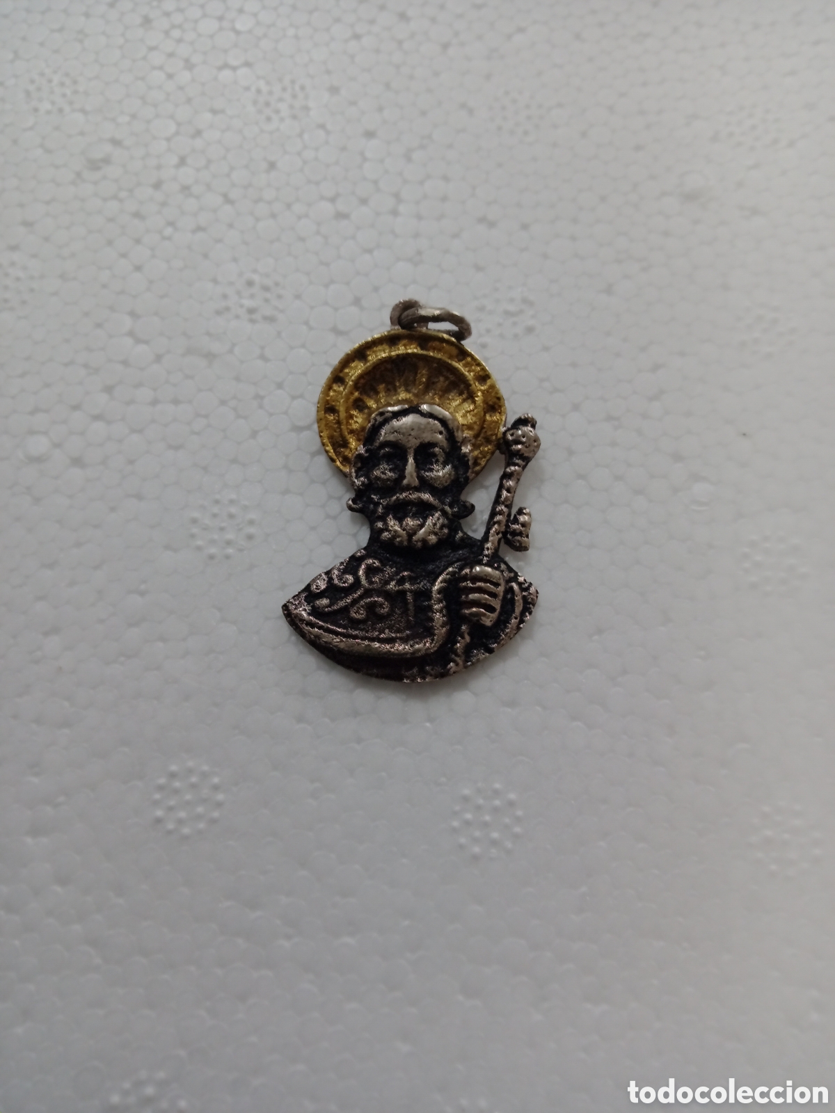 Antig&uuml;edades: Medalla Ap&oacute;stol Santiago 4cm - Foto 1