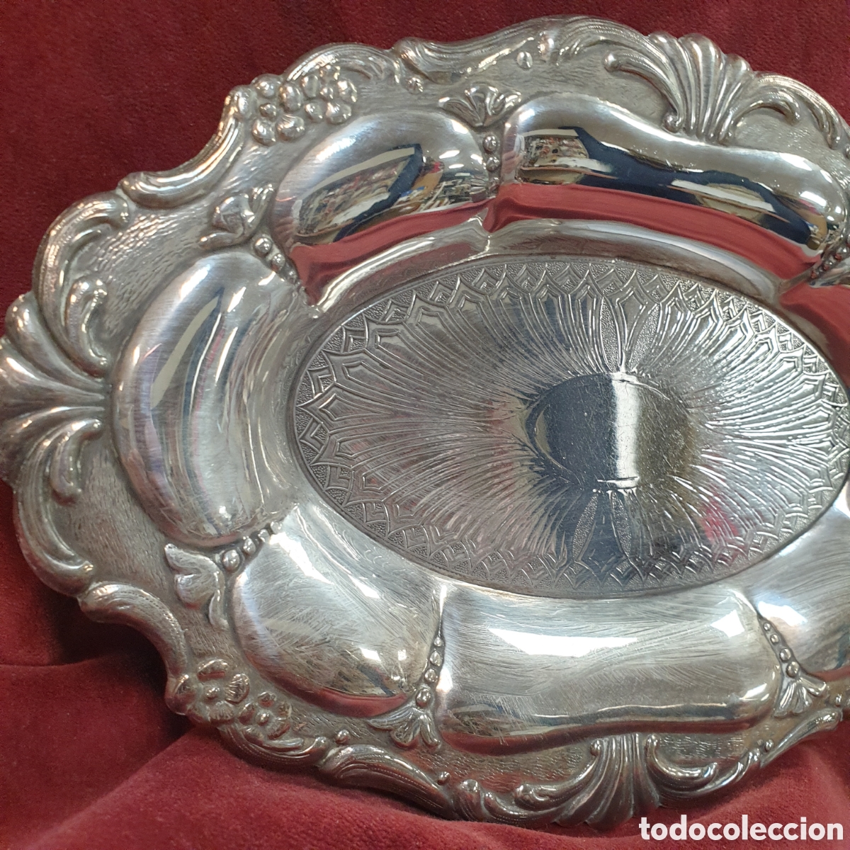 Antig&uuml;edades: Bandeja plateada 25x16 - Foto 2