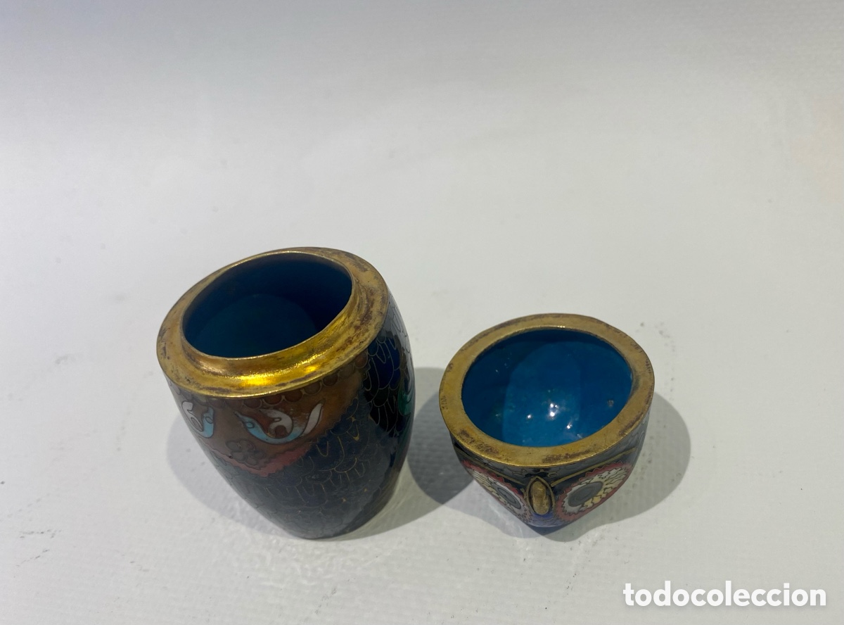 Antig&uuml;edades: Caja cloison&eacute; en forma de buho. - Foto 5