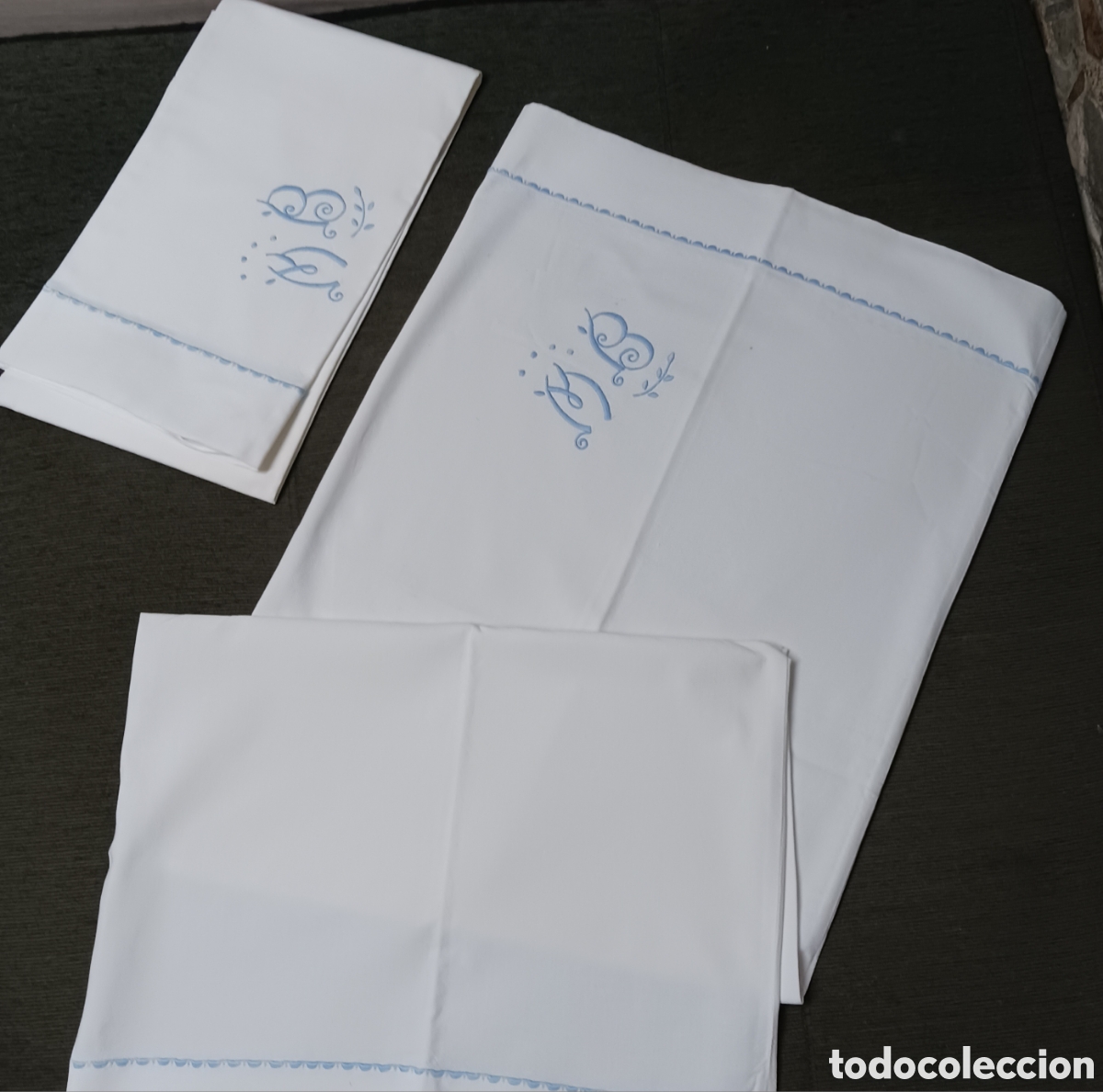 Antig&uuml;edades: Fundas de almohada bordadas - Foto 4