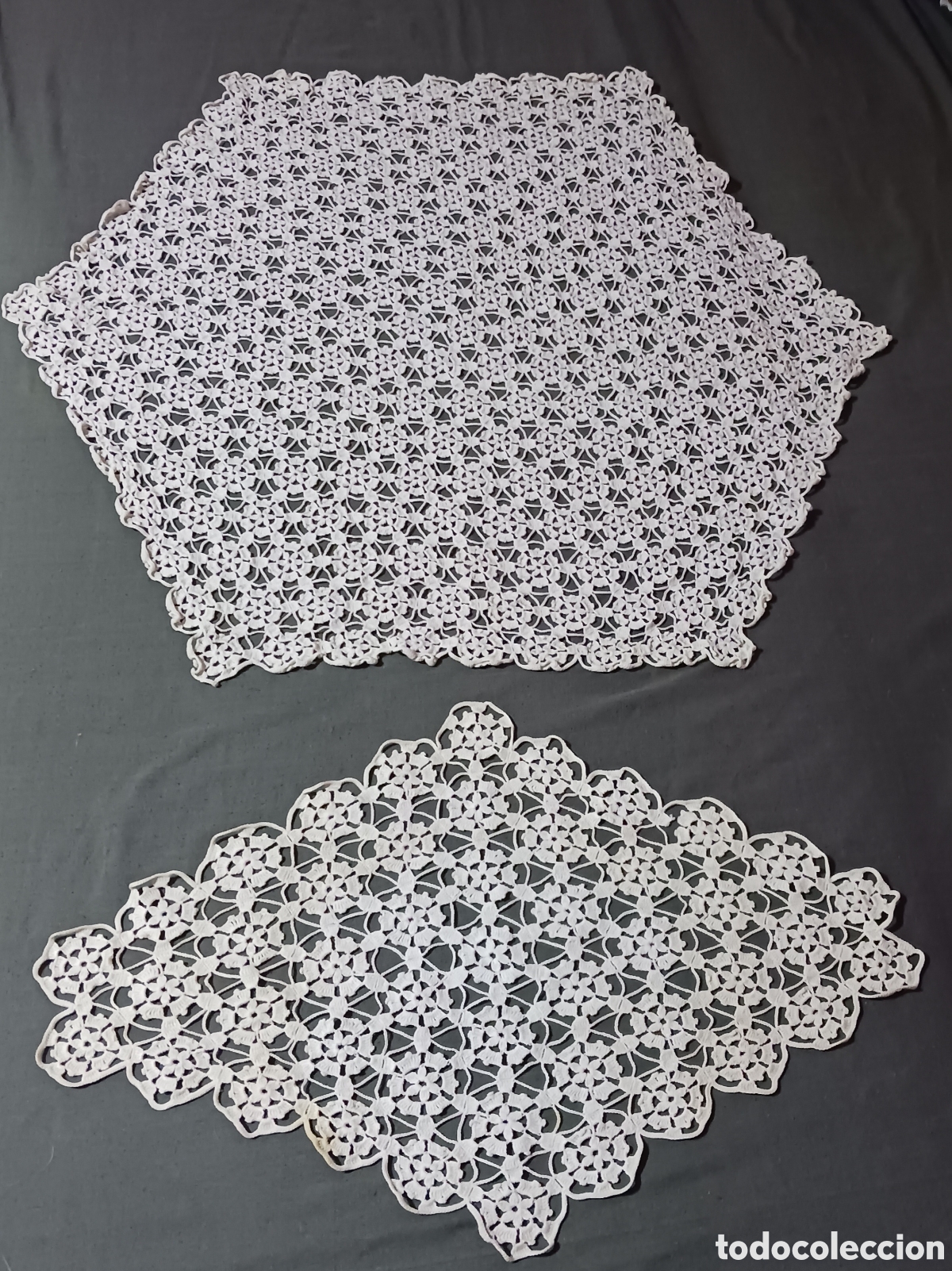 Antig&uuml;edades: Tapetes crochet conjunto - Foto 1