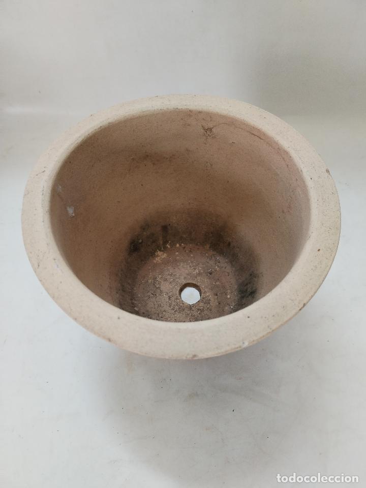 Antig&uuml;edades: macetero de ceramica esmaltada - Foto 3