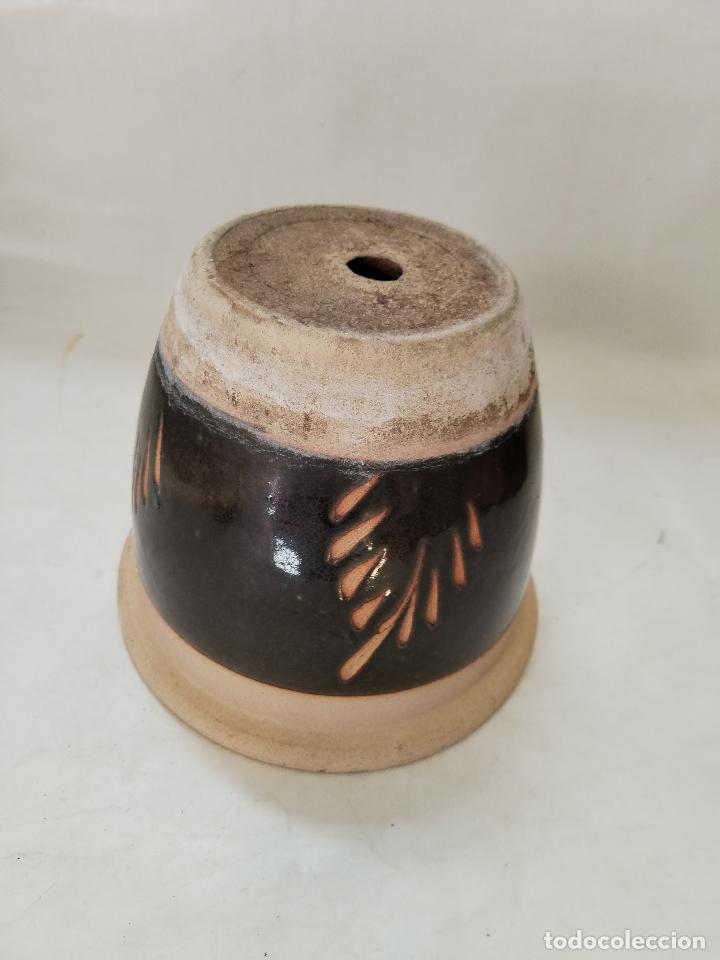 Antig&uuml;edades: macetero de ceramica esmaltada - Foto 6