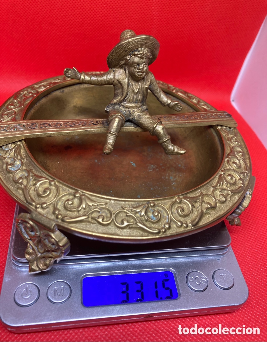 Antig&uuml;edades: ANTIGUO CENTRO DE MESA DE BRONCE - Foto 7