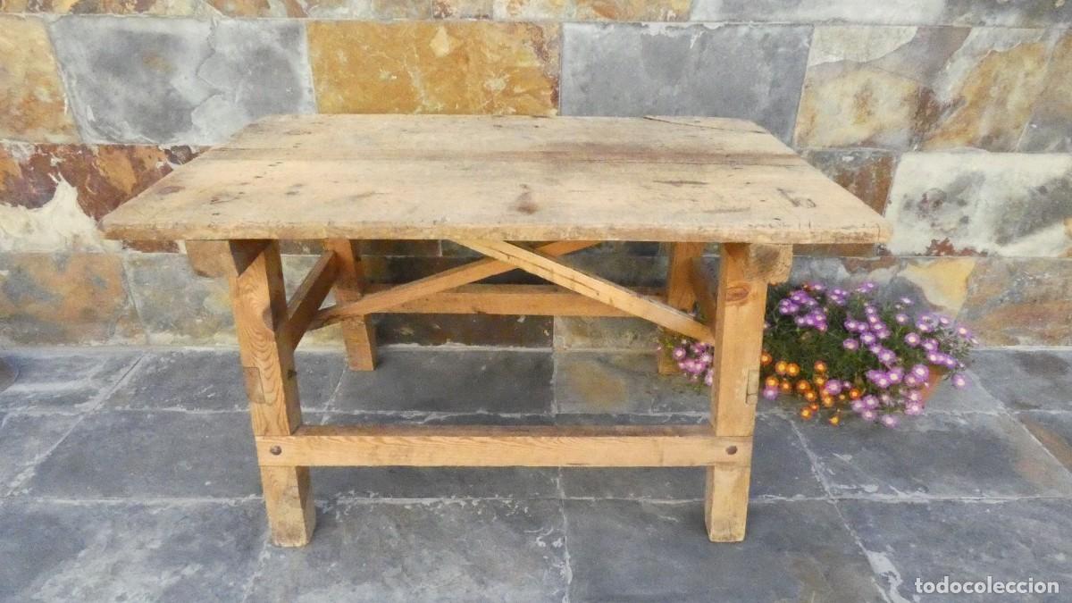 Antig&uuml;edades: MESA TOCINERA A&Ntilde;O 1900 ANTIGUA MESA RUSTICA RUSTIC TABLE TISCH RUSTIQUE - Foto 1