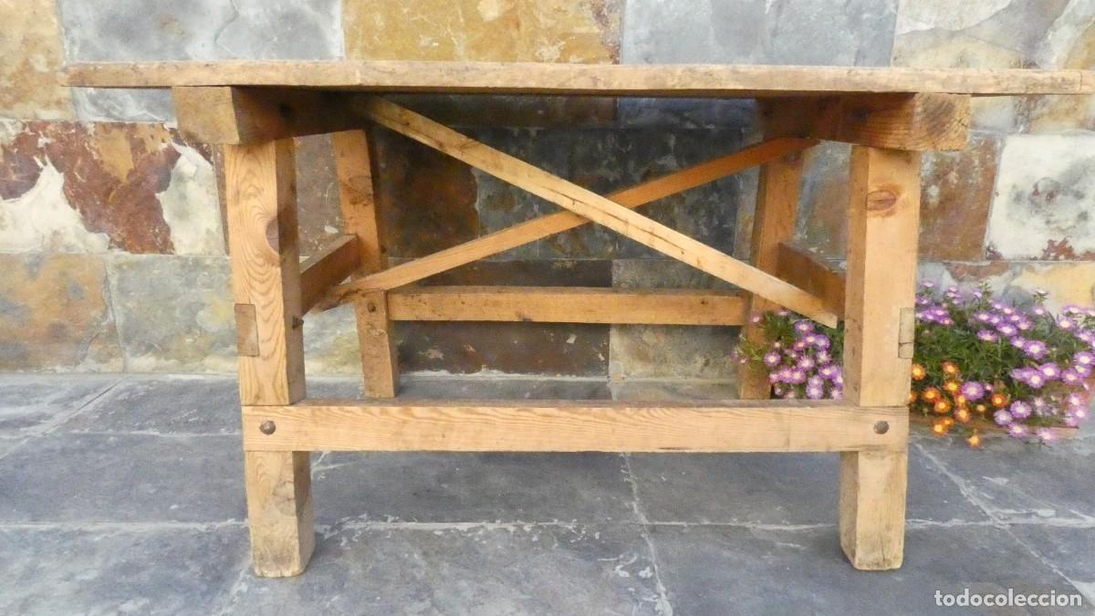 Antig&uuml;edades: MESA TOCINERA A&Ntilde;O 1900 ANTIGUA MESA RUSTICA RUSTIC TABLE TISCH RUSTIQUE - Foto 4