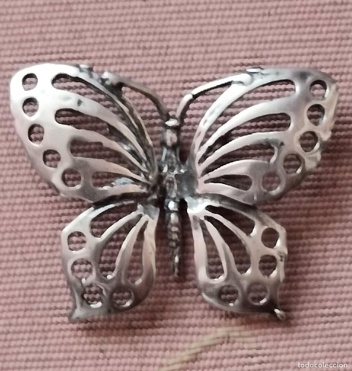 Antig&uuml;edades: MARIPOSA DE PLATA 800. SELLADA - Foto 1