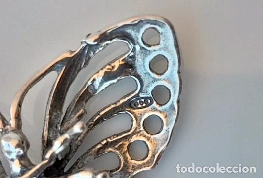 Antig&uuml;edades: MARIPOSA DE PLATA 800. SELLADA - Foto 4