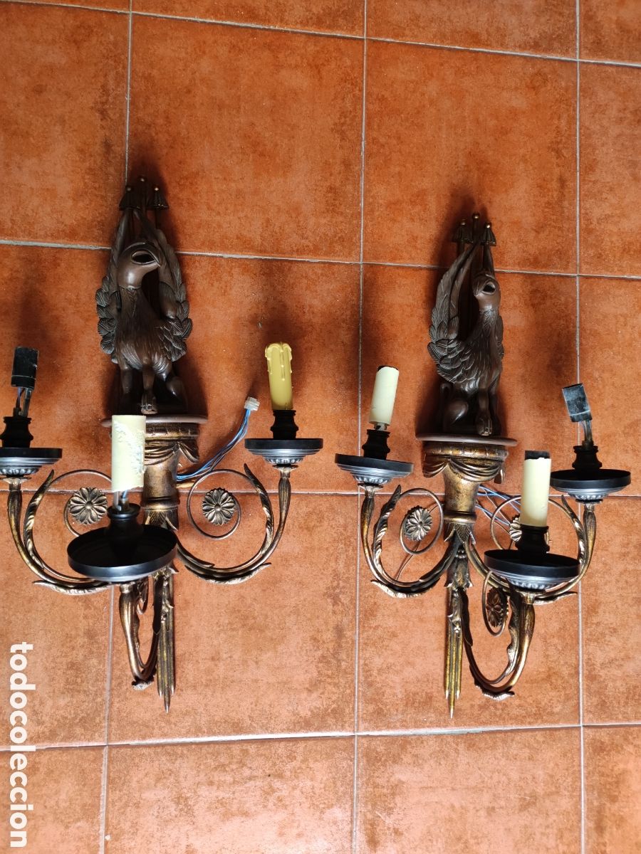 Antig&uuml;edades: Pareja de apliques - Foto 1