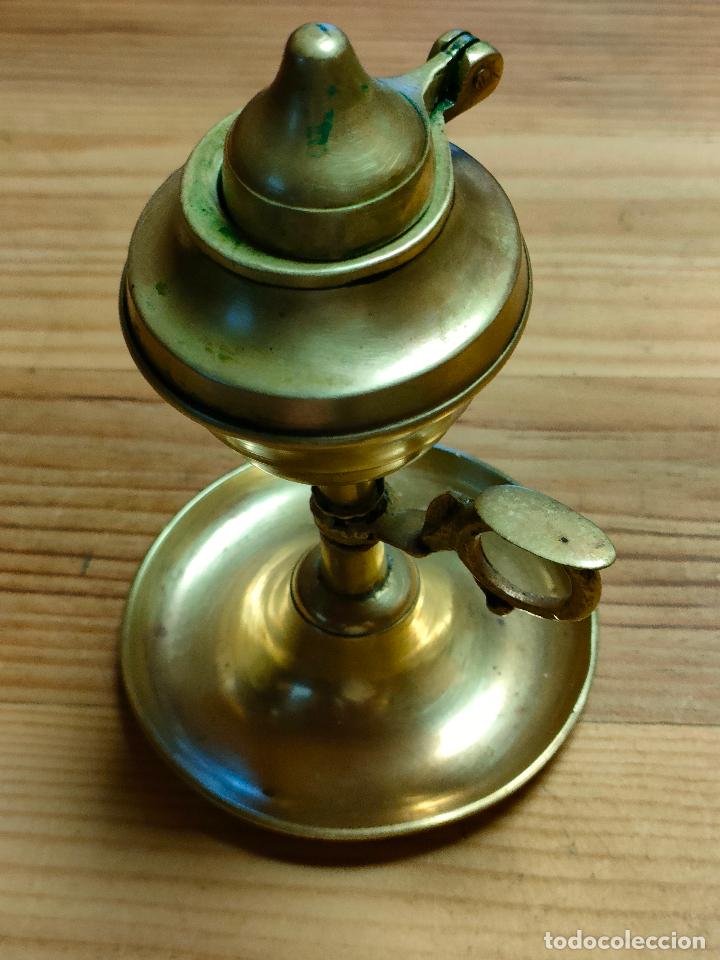 Antig&uuml;edades: ANTIGUO CANDIL DE ACEITE DE LATON - Foto 3