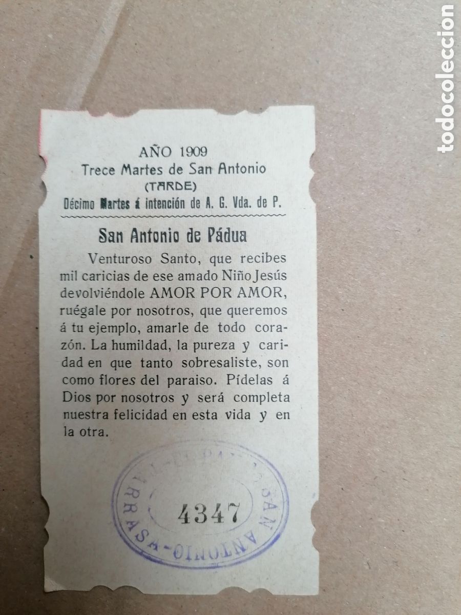 Antig&uuml;edades: Estampa 1909 - Foto 2