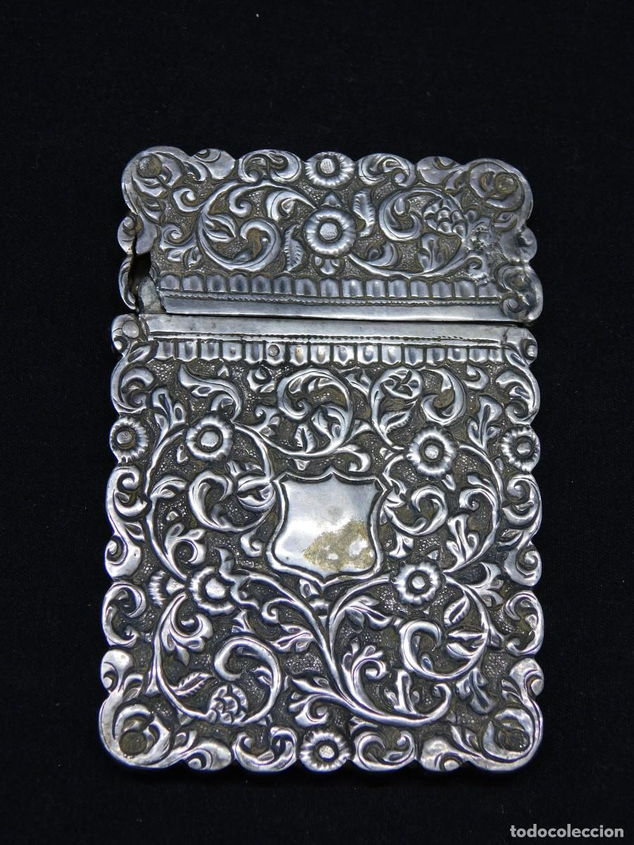 Antig&uuml;edades: ANTIGUO TARJETERO DE PLATA - Foto 1