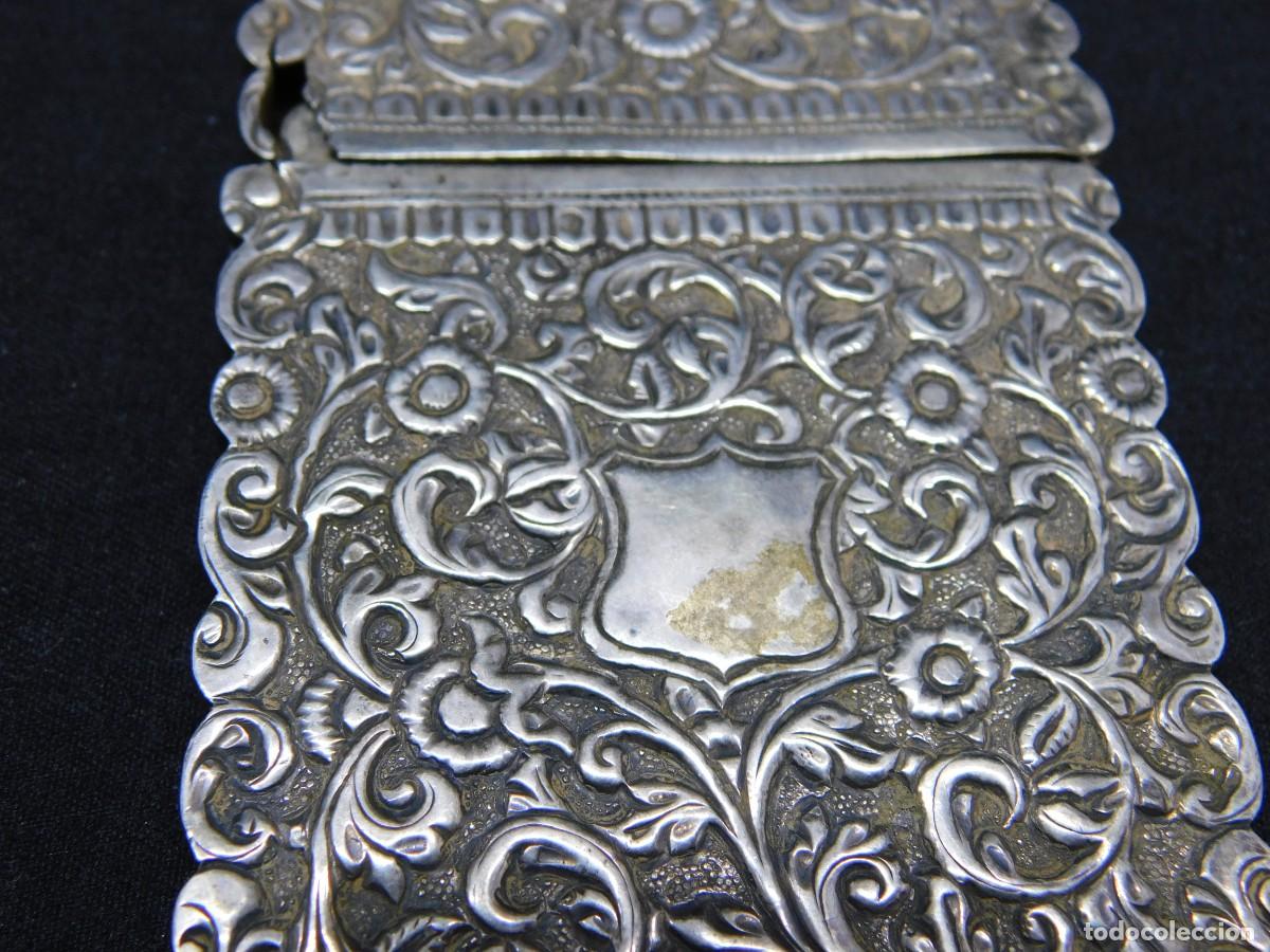 Antig&uuml;edades: ANTIGUO TARJETERO DE PLATA - Foto 6