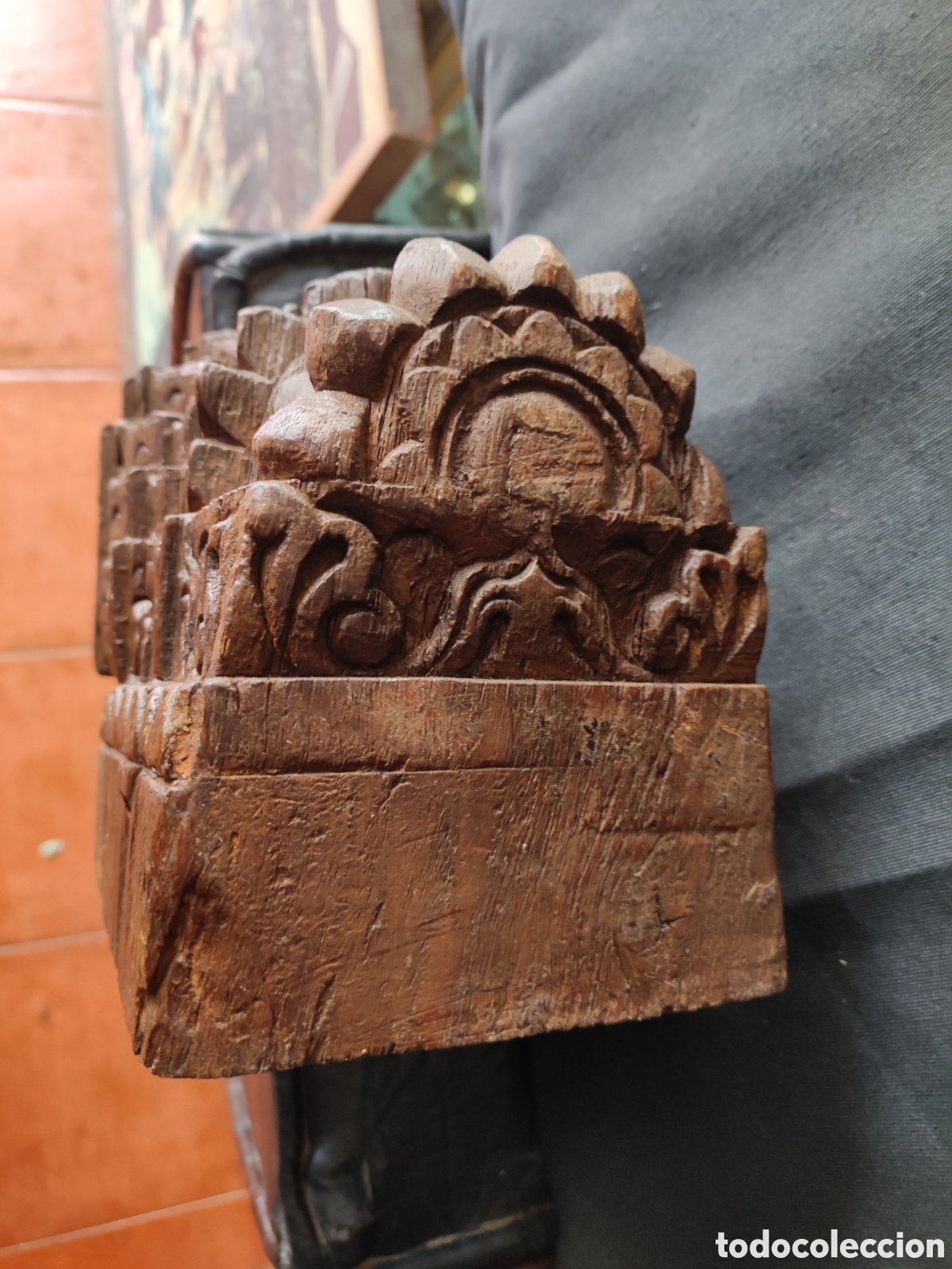 Antig&uuml;edades: M&eacute;nsula tallada madera - Foto 5