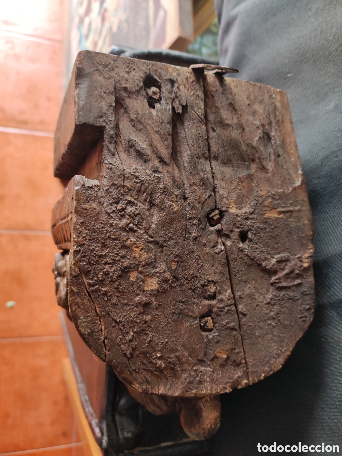Antig&uuml;edades: M&eacute;nsula tallada madera - Foto 5
