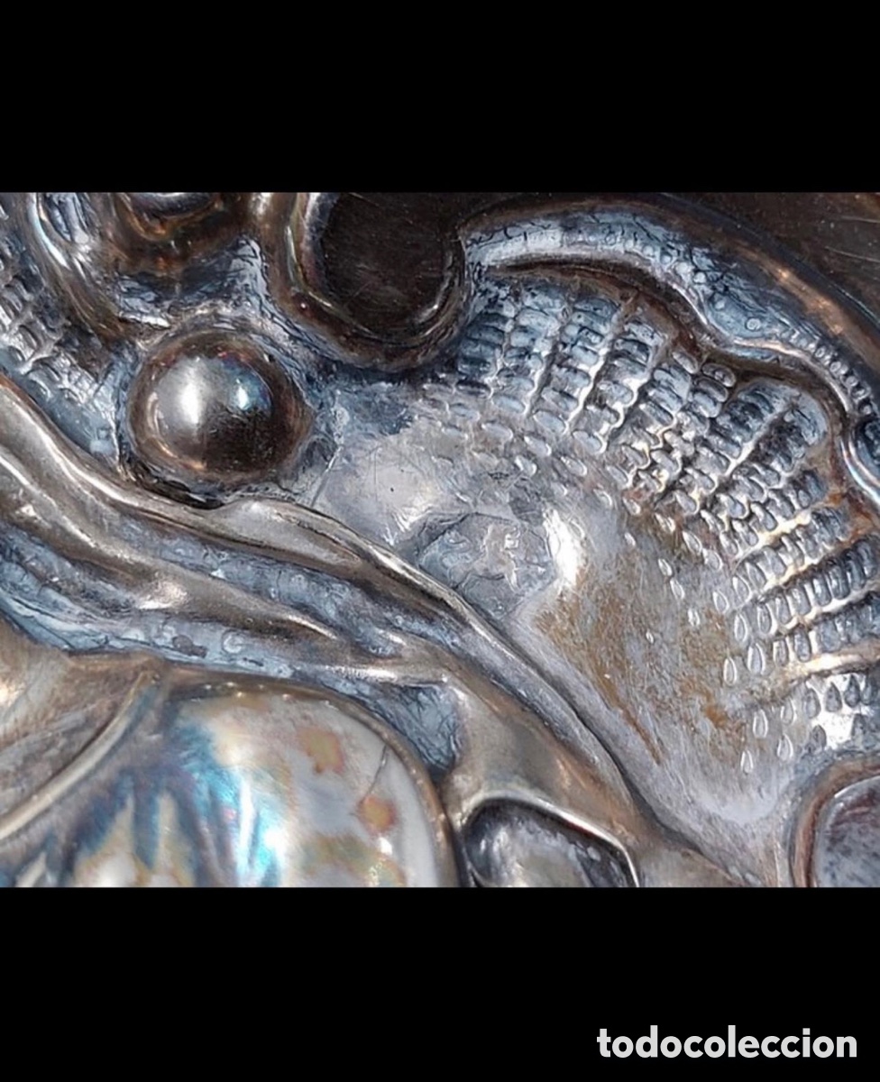 Antig&uuml;edades: Benditera de plata. S.XIX - Foto 12