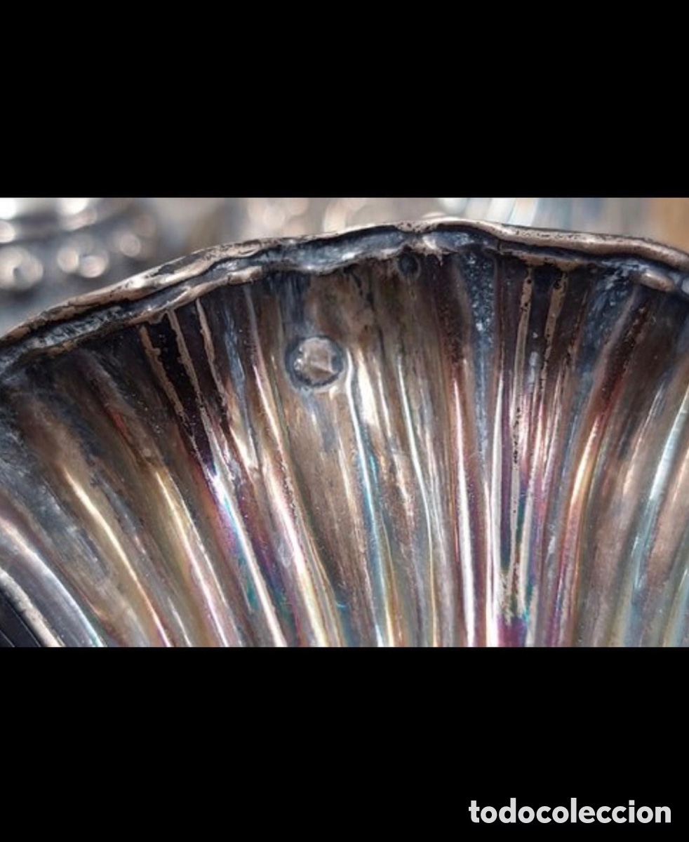 Antig&uuml;edades: Benditera de plata. S.XIX - Foto 13