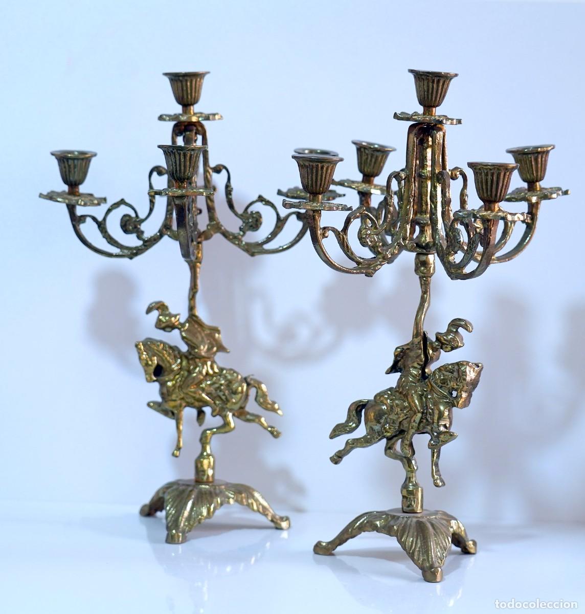 Antig&uuml;edades: Candelabros bronce (Portugal) - Foto 1
