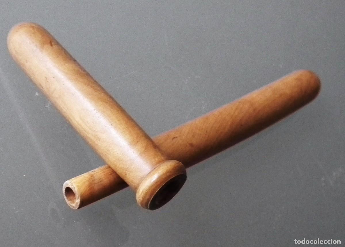 Antig&uuml;edades: ALFILETERO GUARDA AGUJAS DE MADERA - Foto 1