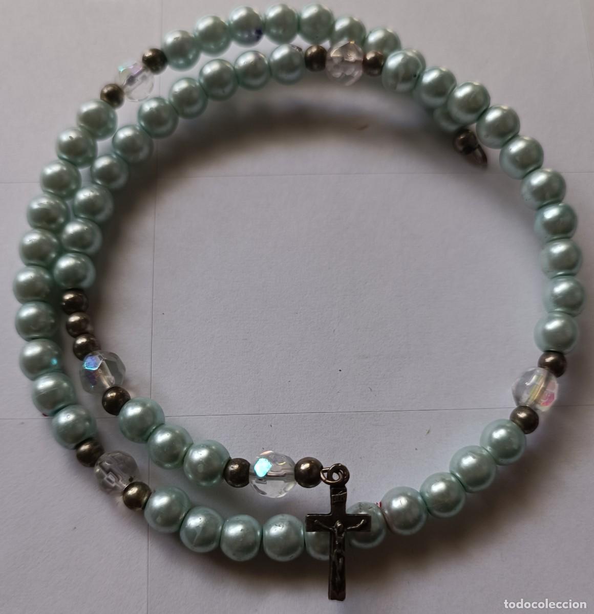 Antig&uuml;edades: PULSERA ROSARIO SIMIL PERLA - Foto 1