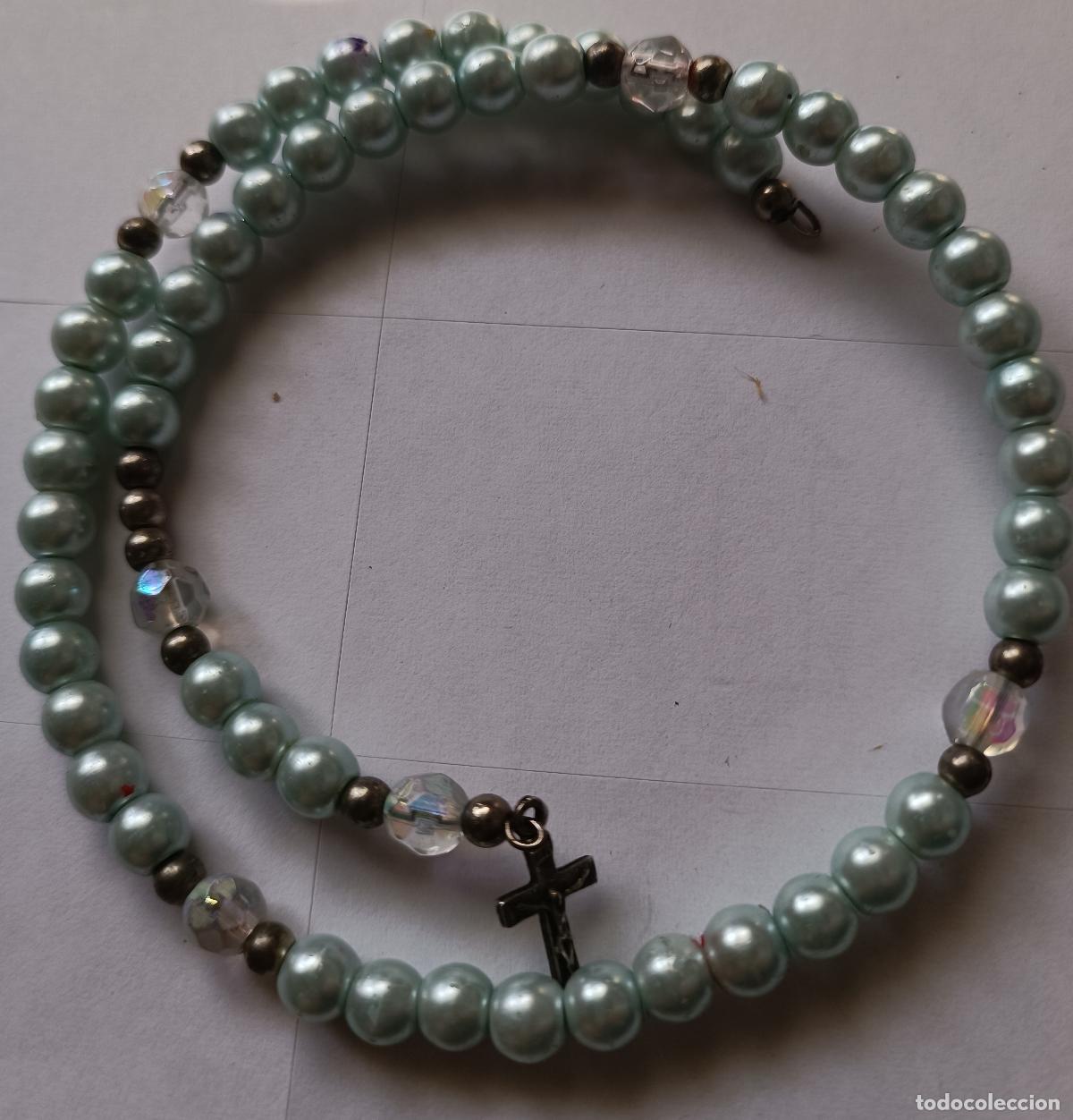 Antig&uuml;edades: PULSERA ROSARIO SIMIL PERLA - Foto 2