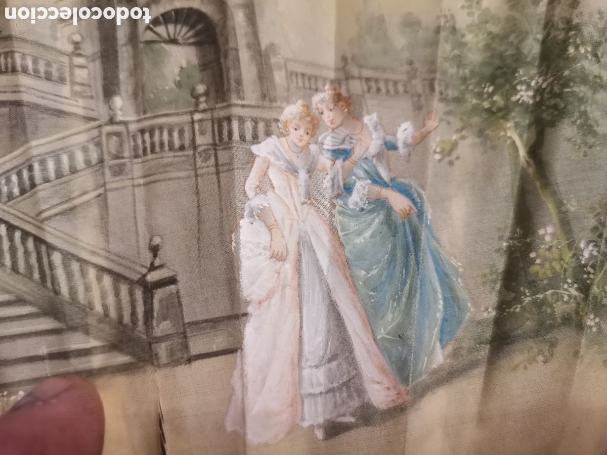 Antig&uuml;edades: Abanico franc&eacute;s de n&aacute;car madre perla - Foto 9
